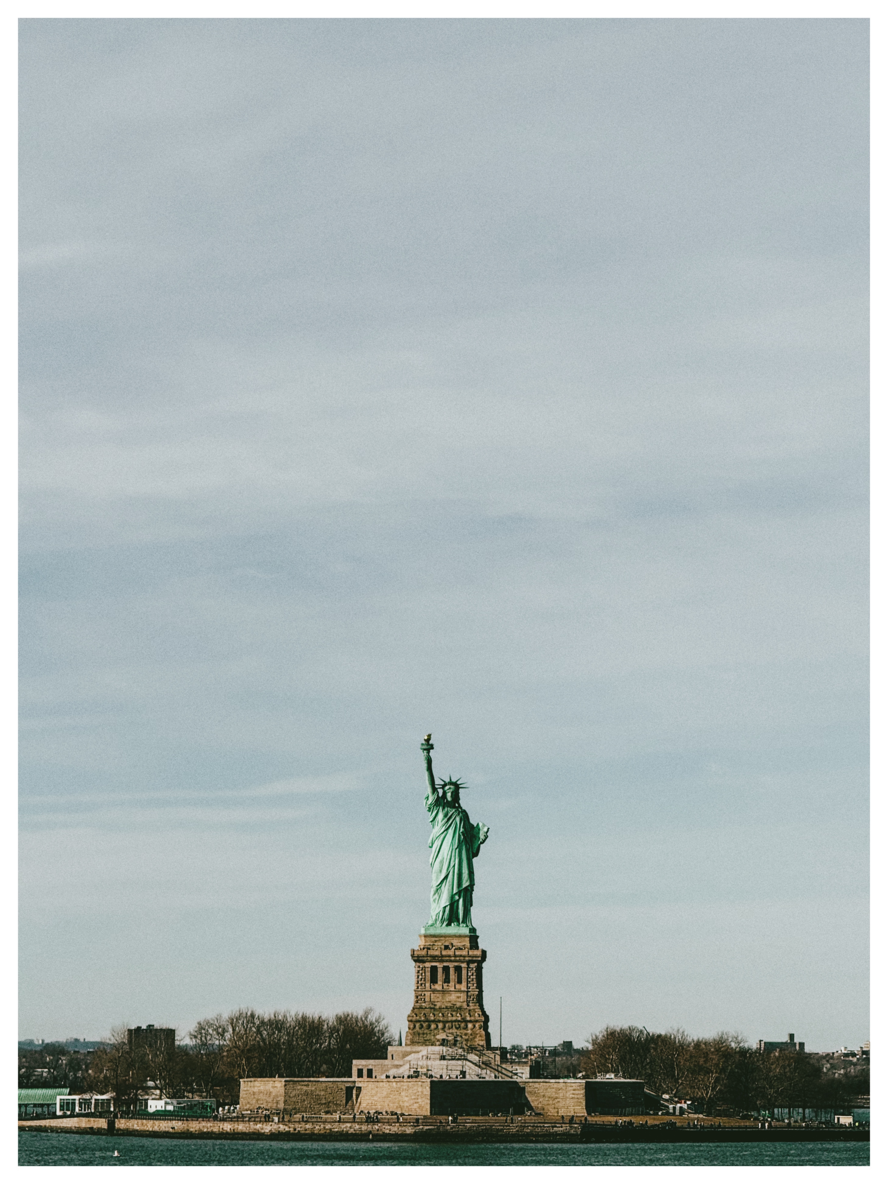 The Statue of Liberty from the water